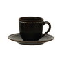 Avet Taza de Café con Plato 120 ml Stoneware (6 Unidades)